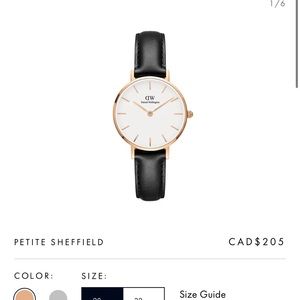 Daniel Wellington 28mm - black and gold watch